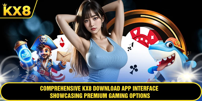 Comprehensive KX8 Download app interface showcasing premium gaming options