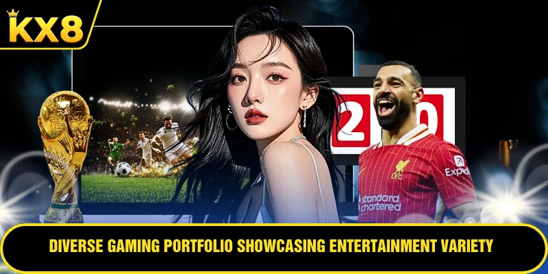 Diverse gaming portfolio showcasing entertainment variety