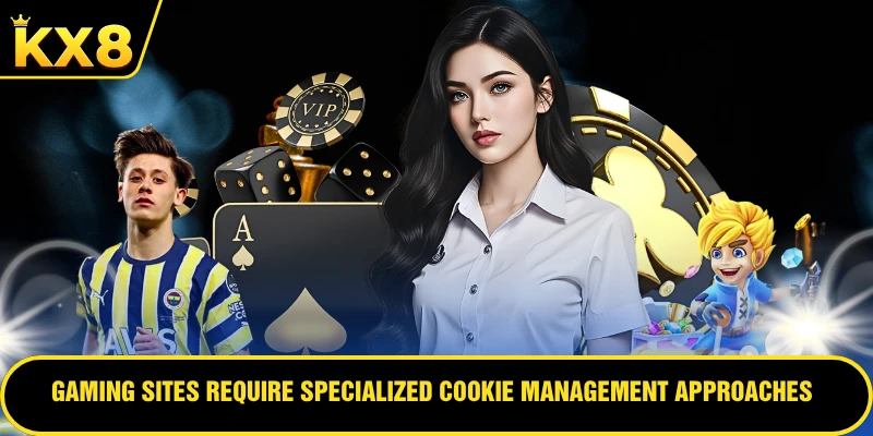 Gaming sites require specialized cookie management approaches