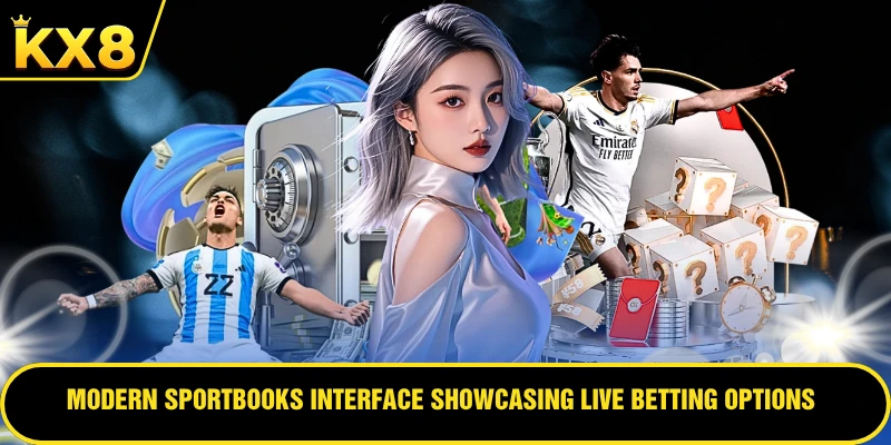 Modern sportbooks interface showcasing live betting options