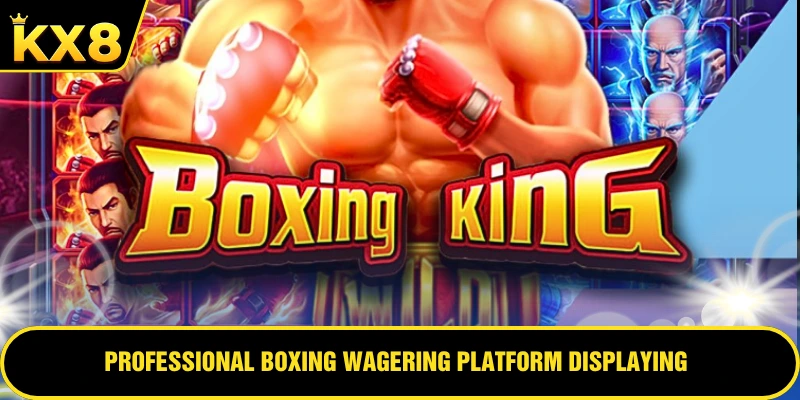 Professional boxing wagering platform displaying