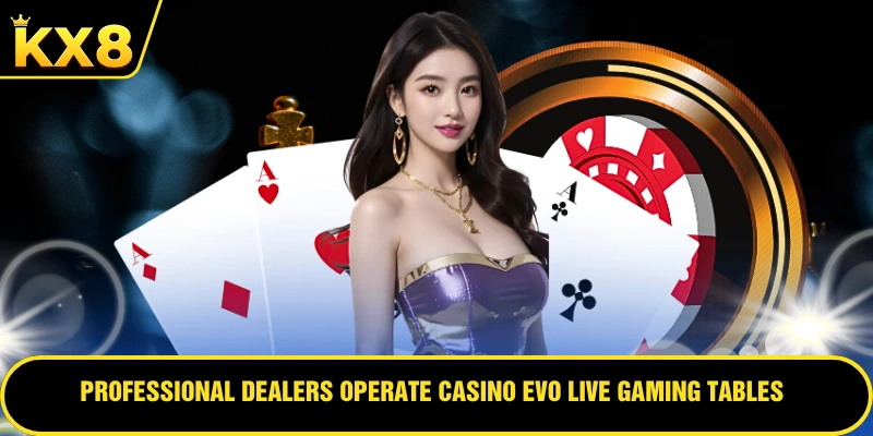 Professional dealers operate Casino EVO live gaming tables