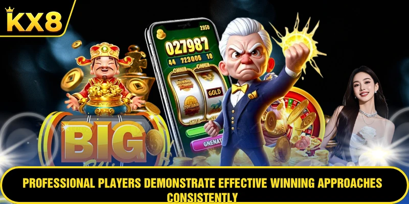 Professional players demonstrate effective winning approaches consistently