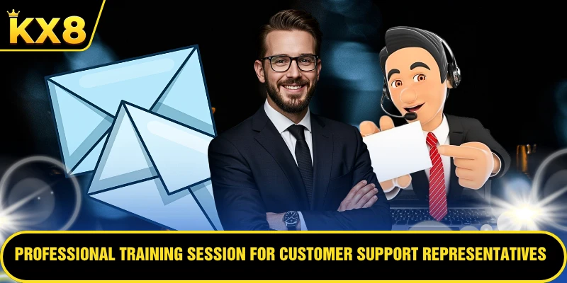 Professional training session for customer support representatives