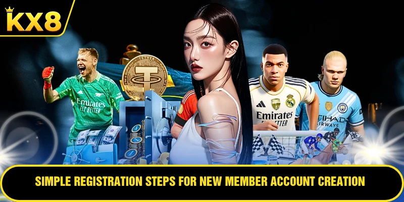 Simple registration steps for new member account creation