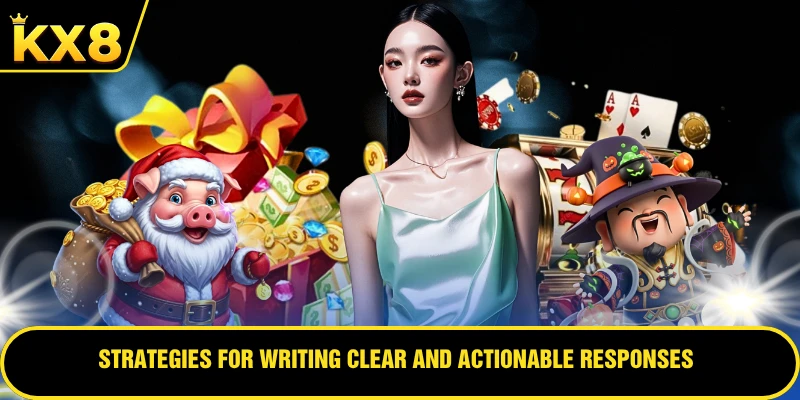 Strategies for writing clear and actionable responses